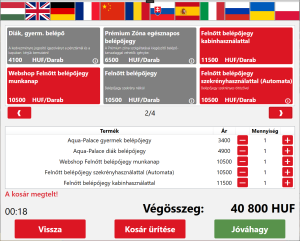 Kosár megtelt állapot jelzése