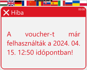 Voucher ellenőrzés - már felhasznált